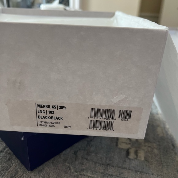 Jimmy Choo Women's Merril 65 Leather & Shearling Block-Heel Booties Size 39 1/2 - Picture 10 of 12